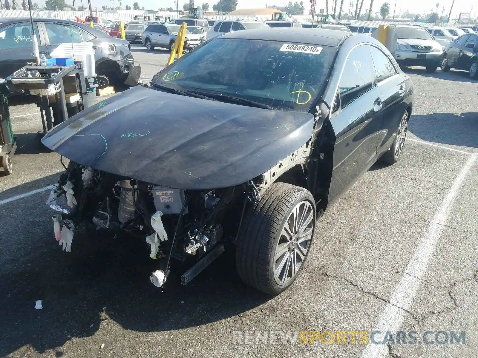 2 Photograph of a damaged car WDDSJ4EB2KN738692 MERCEDES-BENZ C CLASS 2019