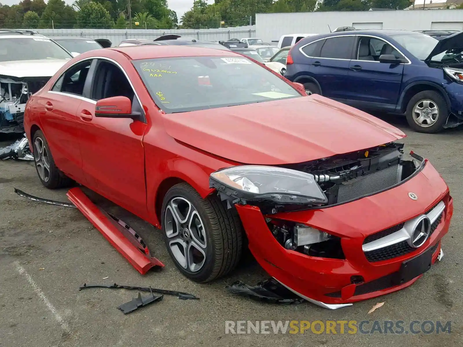 1 Photograph of a damaged car WDDSJ4EB3KN738426 MERCEDES-BENZ C CLASS 2019