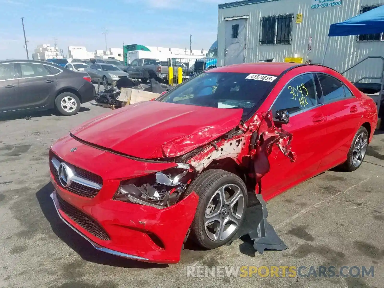 2 Photograph of a damaged car WDDSJ4EB4KN760368 MERCEDES-BENZ C CLASS 2019