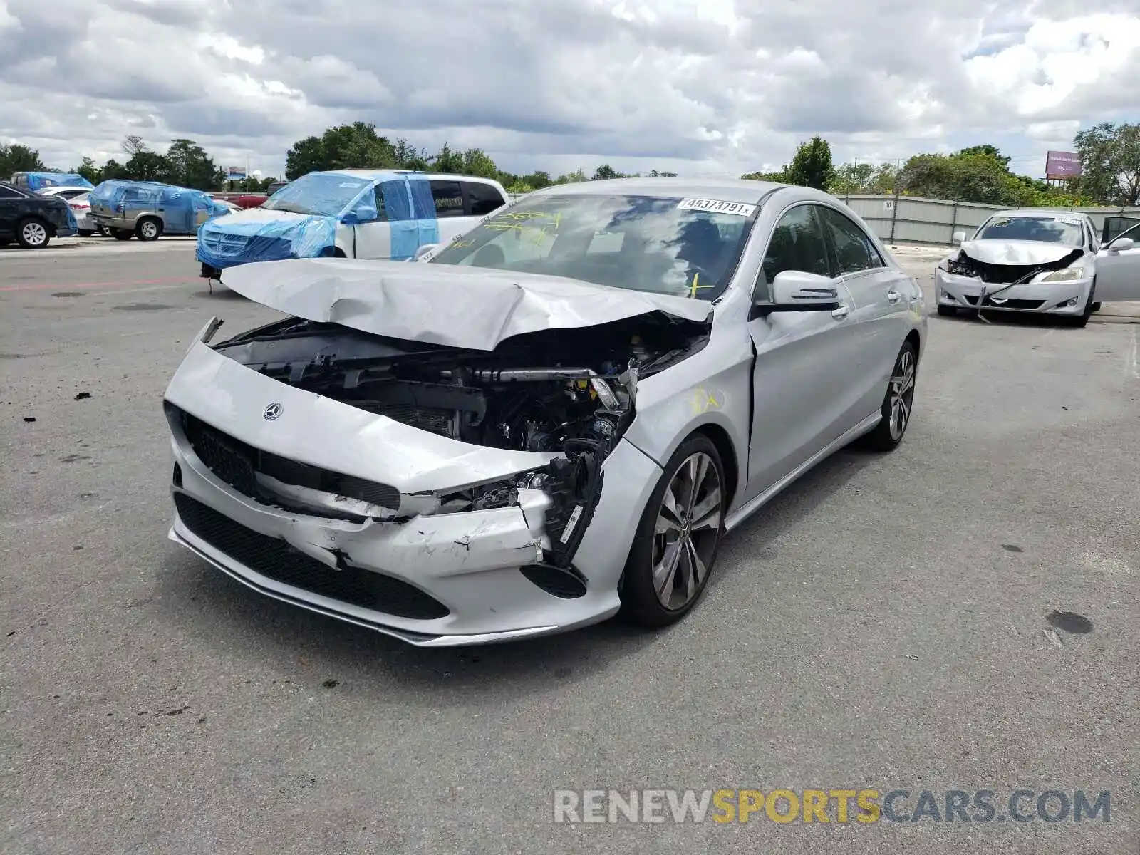 2 Photograph of a damaged car WDDSJ4EB5KN750805 MERCEDES-BENZ C CLASS 2019