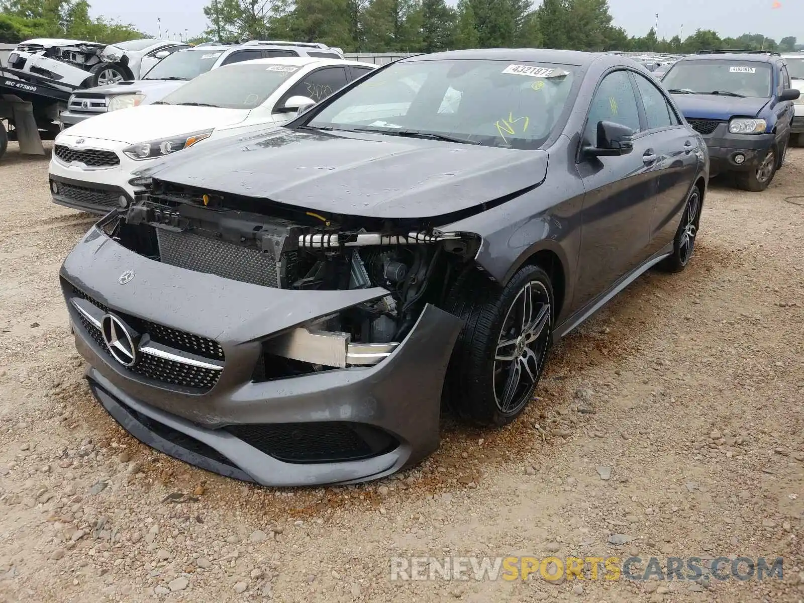 2 Photograph of a damaged car WDDSJ4EB5KN774683 MERCEDES-BENZ C CLASS 2019