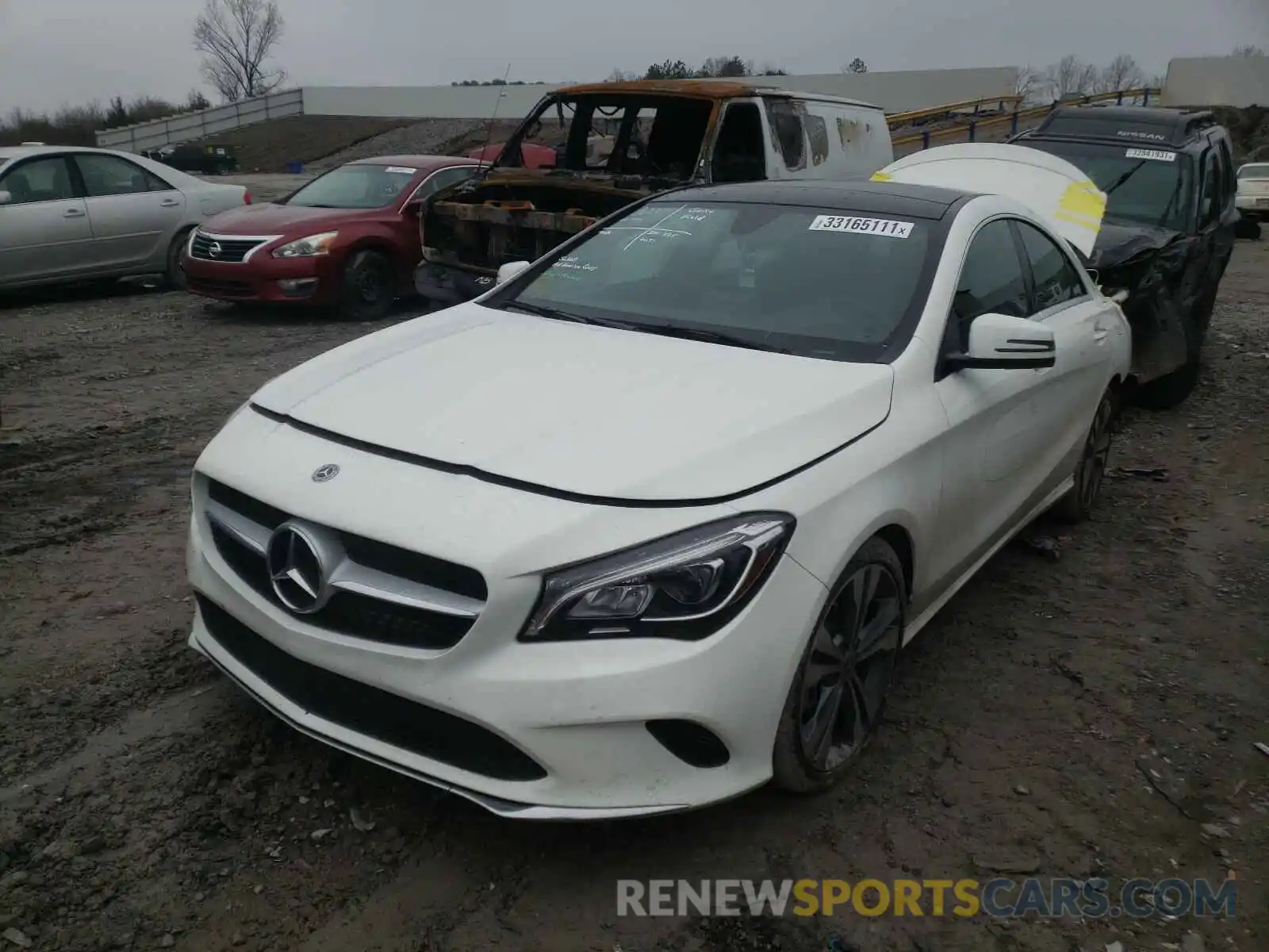 2 Photograph of a damaged car WDDSJ4EB5KN776367 MERCEDES-BENZ C CLASS 2019