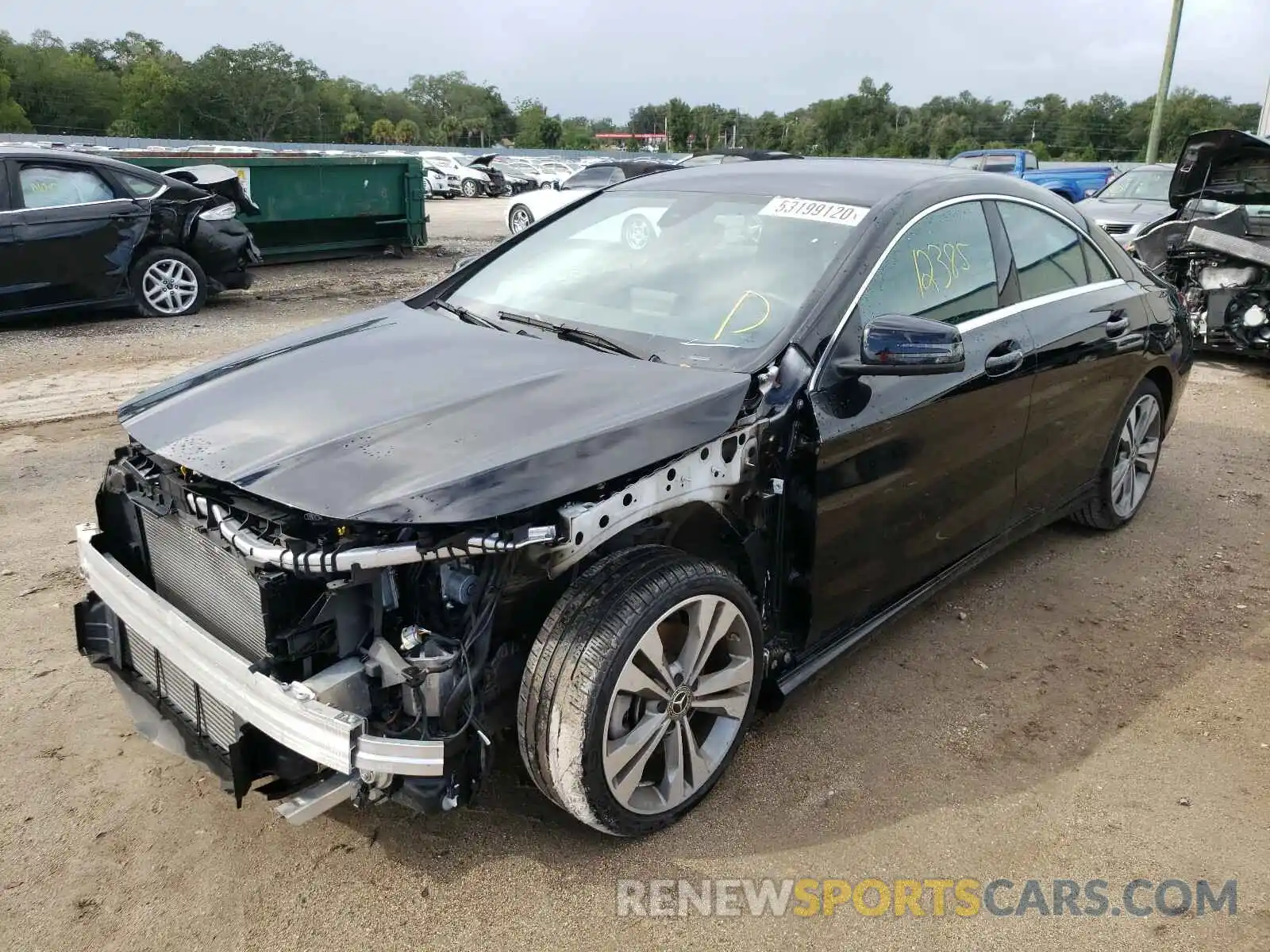 2 Photograph of a damaged car WDDSJ4EB7KN739630 MERCEDES-BENZ C CLASS 2019