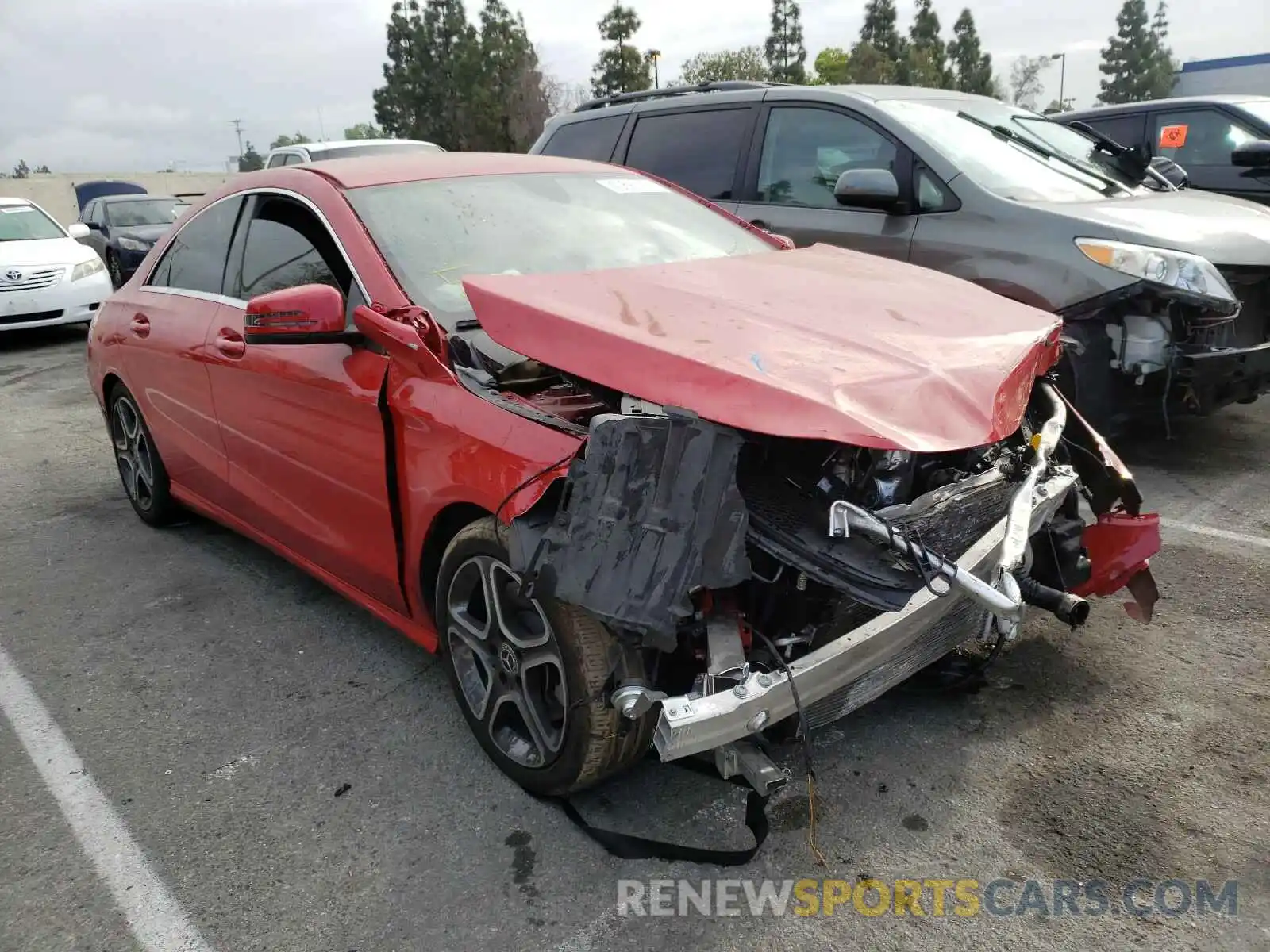 1 Photograph of a damaged car WDDSJ4EB8KN732637 MERCEDES-BENZ C CLASS 2019