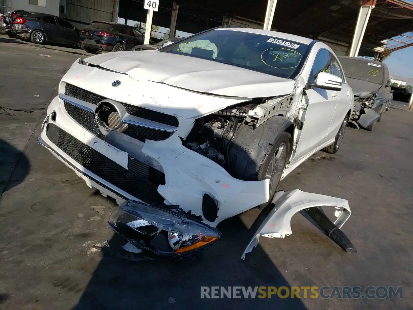 2 Photograph of a damaged car WDDSJ4EB9KN699650 MERCEDES-BENZ C CLASS 2019