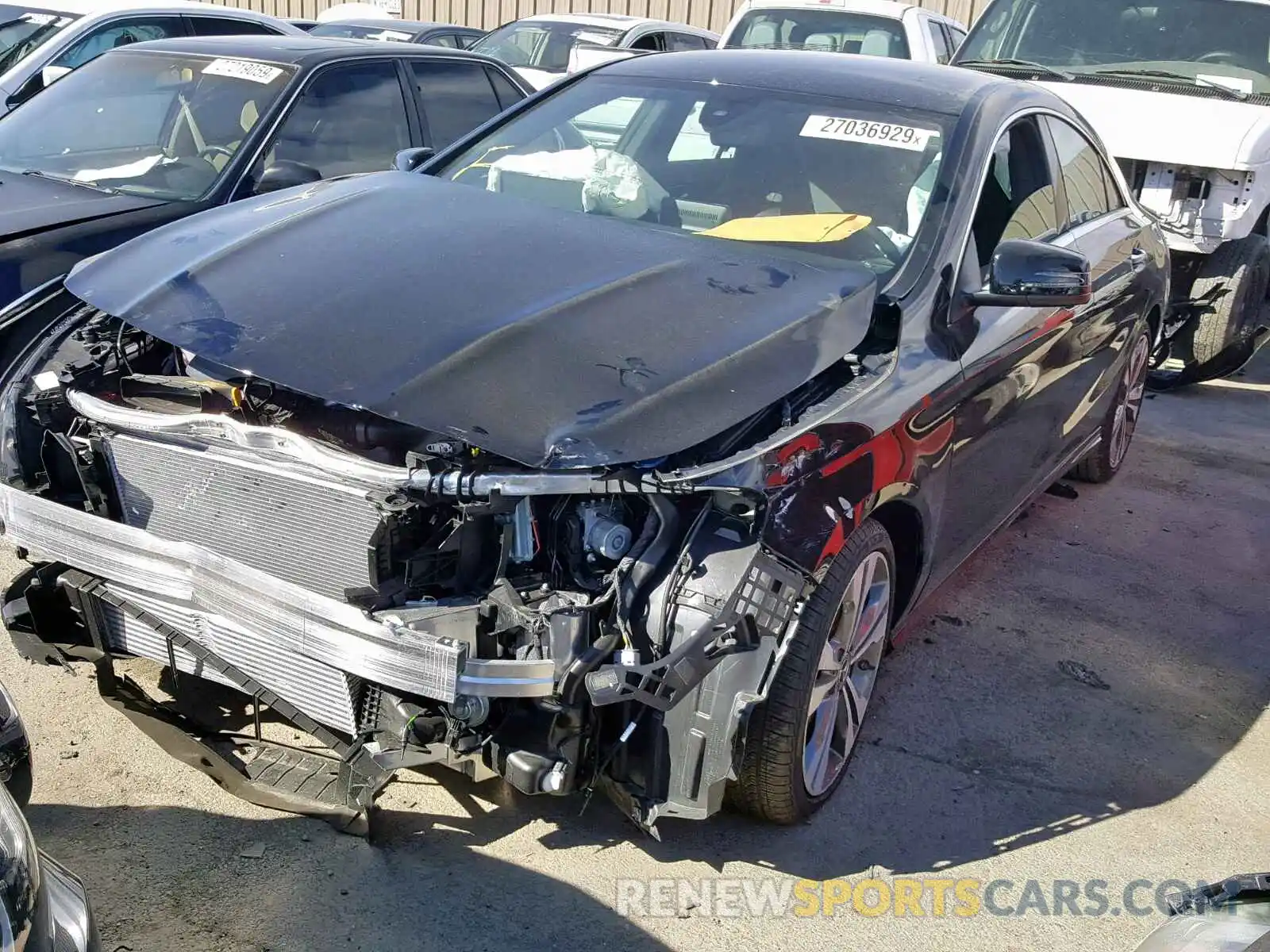 2 Photograph of a damaged car WDDSJ4EBXKN739024 MERCEDES-BENZ C CLASS 2019