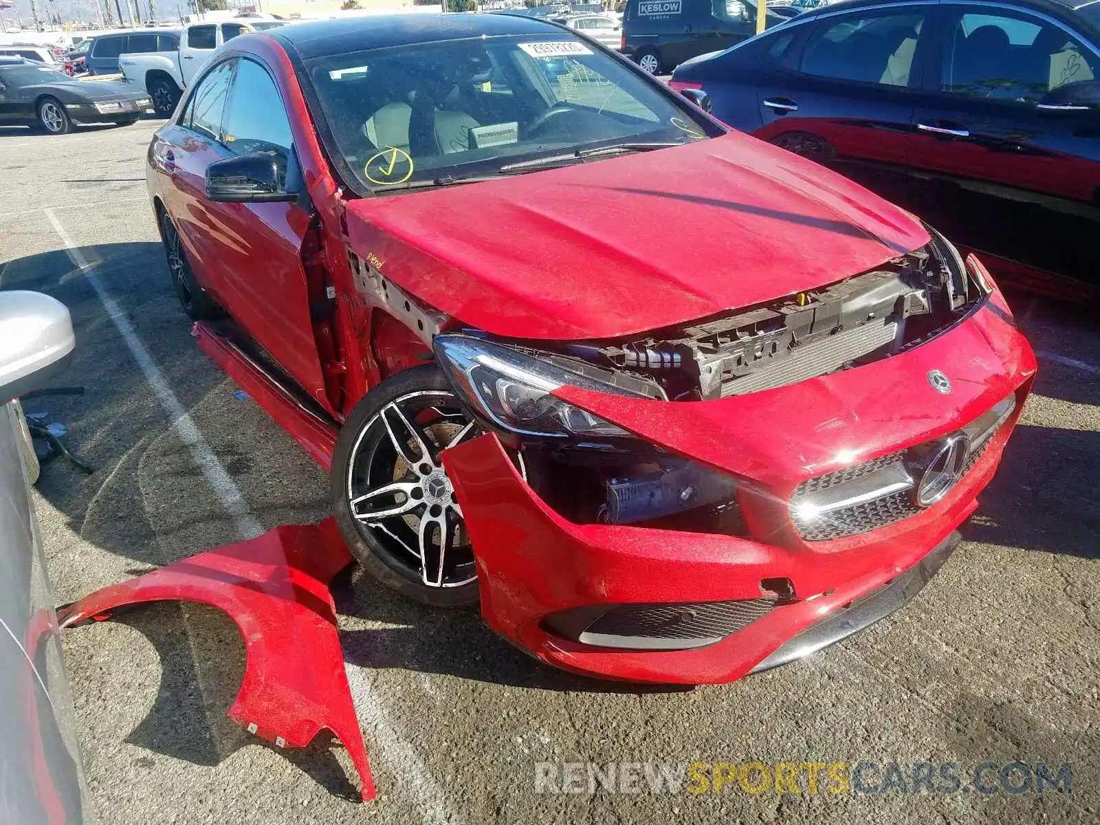 1 Photograph of a damaged car WDDSJ4EBXKN763145 MERCEDES-BENZ C CLASS 2019