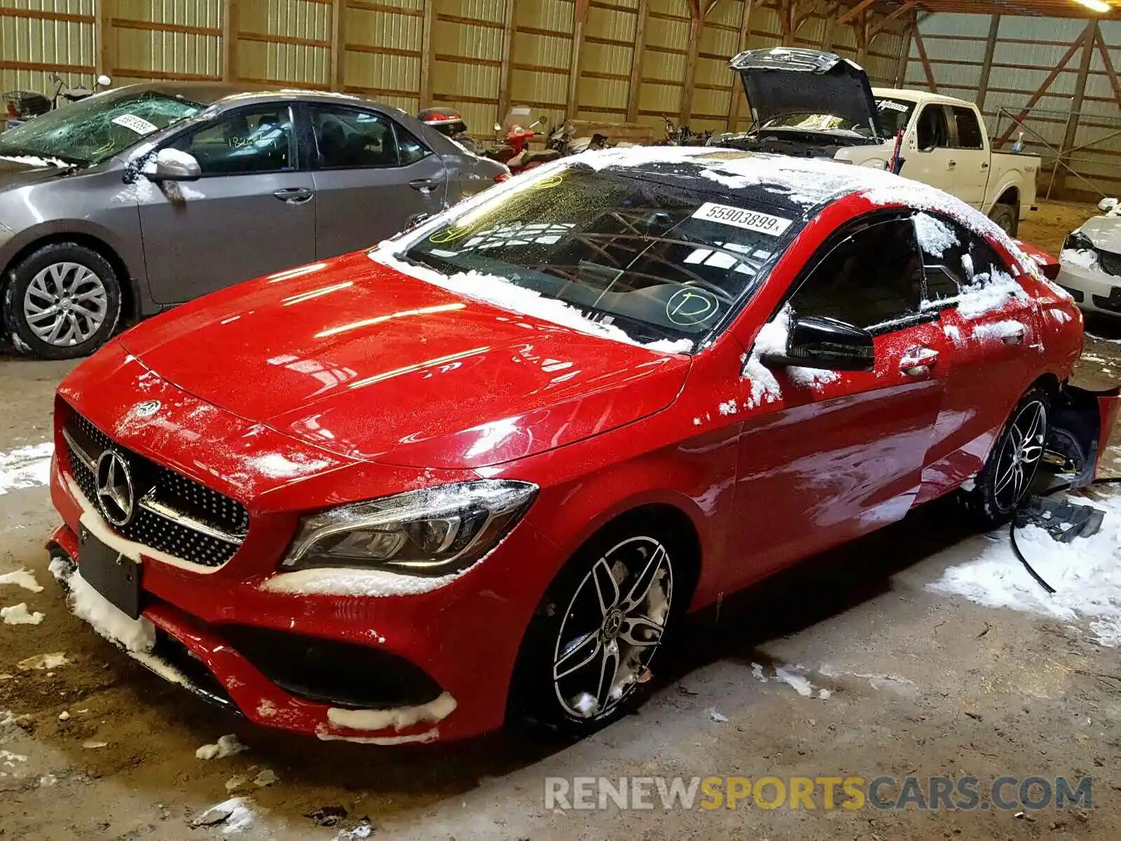 2 Photograph of a damaged car WDDSJ4GB6KN716899 MERCEDES-BENZ C CLASS 2019