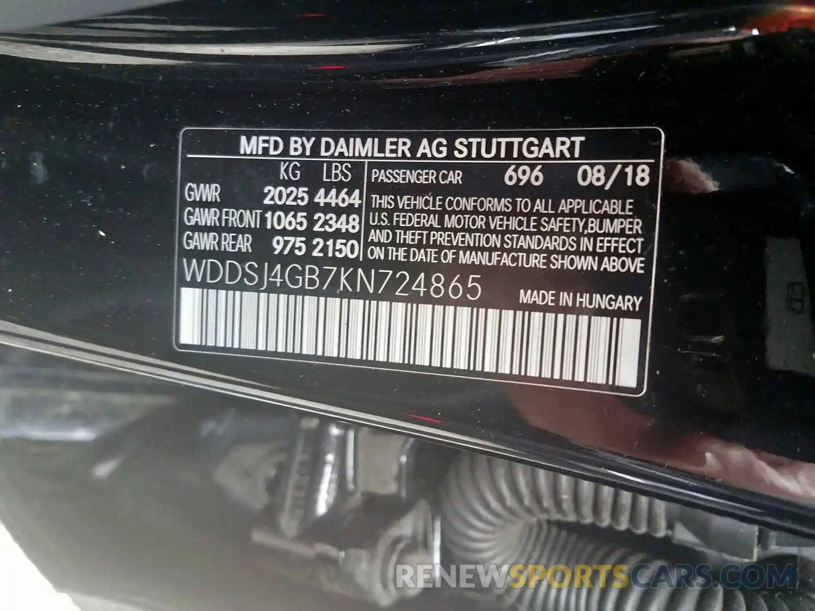 10 Photograph of a damaged car WDDSJ4GB7KN724865 MERCEDES-BENZ C CLASS 2019