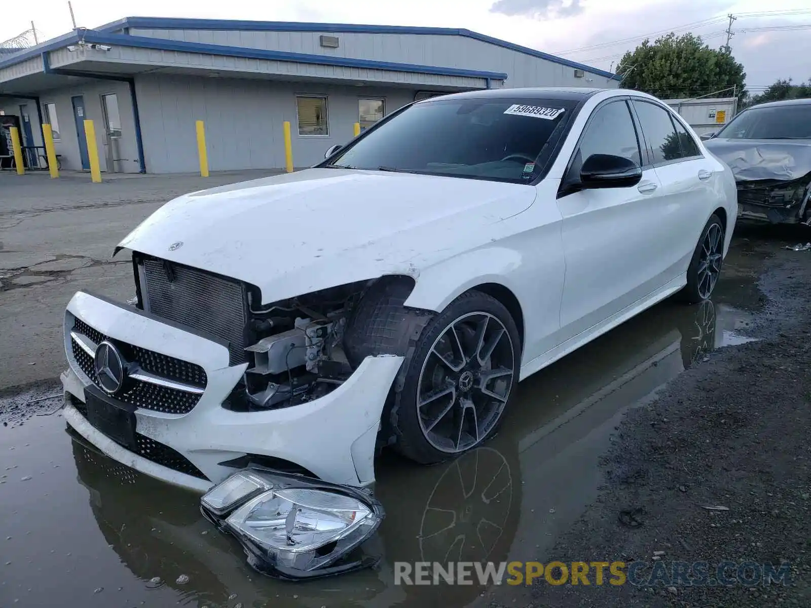 2 Photograph of a damaged car WDDWF8DB0KR457429 MERCEDES-BENZ C CLASS 2019