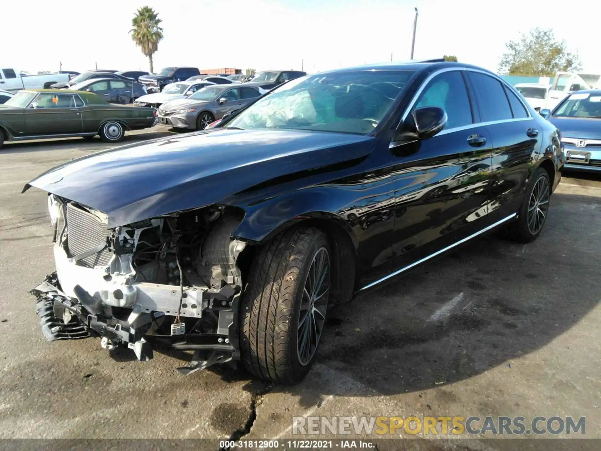 2 Photograph of a damaged car WDDWF8DB0KR463778 MERCEDES-BENZ C-CLASS 2019