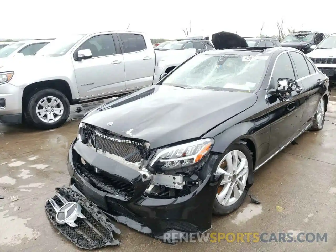 2 Photograph of a damaged car WDDWF8DB1KR484218 MERCEDES-BENZ C-CLASS 2019