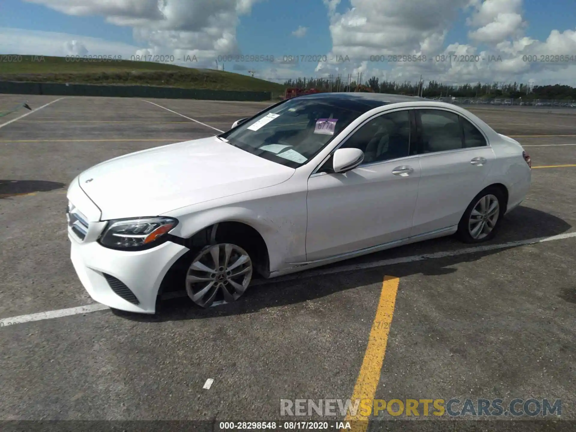 2 Photograph of a damaged car WDDWF8DB1KR518366 MERCEDES-BENZ C-CLASS 2019