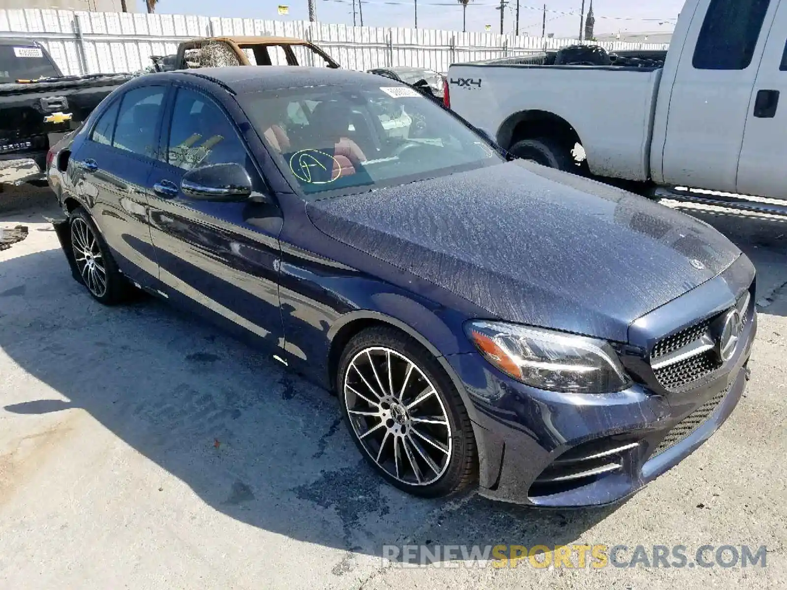 1 Photograph of a damaged car WDDWF8DB2KR456976 MERCEDES-BENZ C CLASS 2019