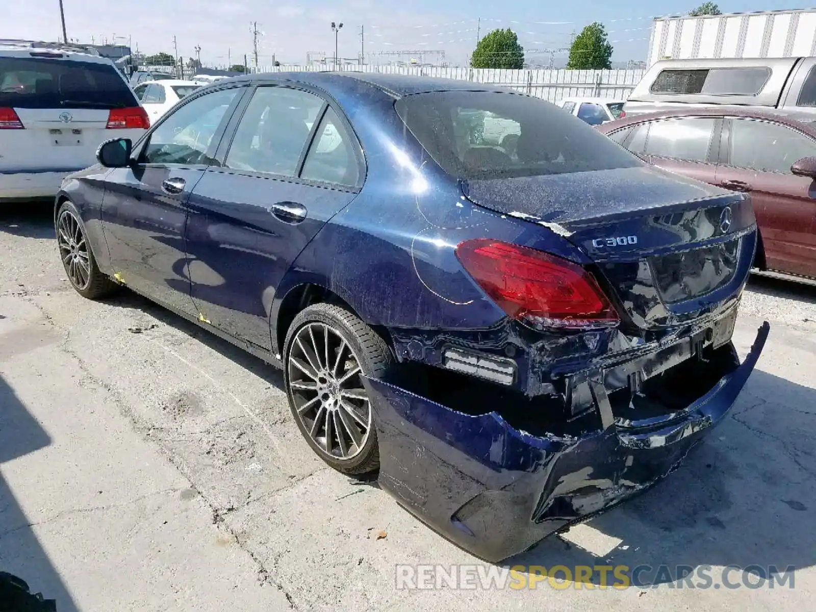 3 Photograph of a damaged car WDDWF8DB2KR456976 MERCEDES-BENZ C CLASS 2019