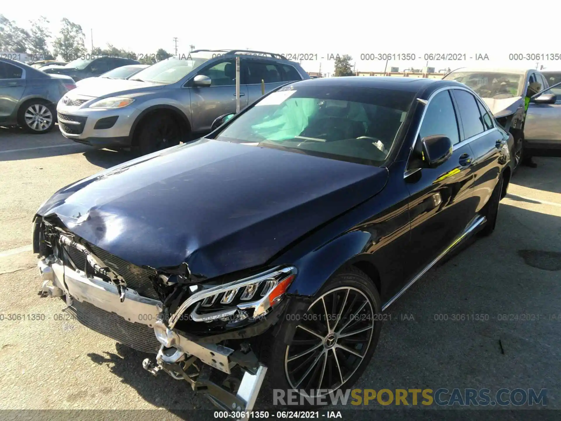 2 Photograph of a damaged car WDDWF8DB2KR483854 MERCEDES-BENZ C-CLASS 2019