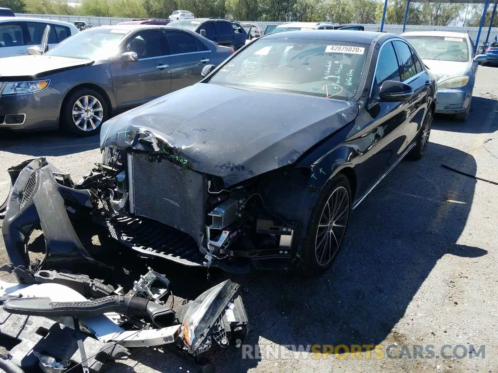 2 Photograph of a damaged car WDDWF8DB4KR460835 MERCEDES-BENZ C CLASS 2019