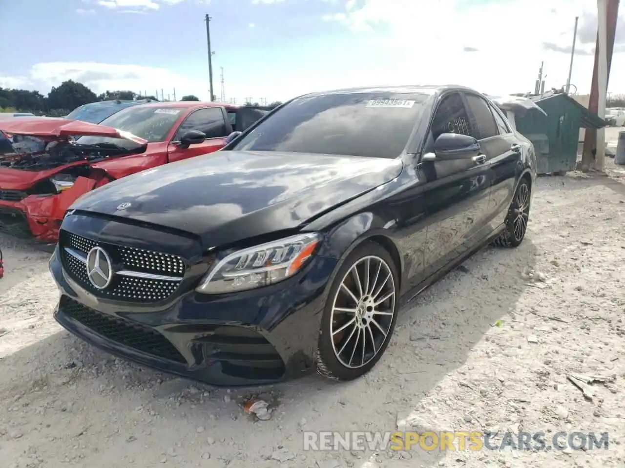 2 Photograph of a damaged car WDDWF8DB4KR483189 MERCEDES-BENZ C-CLASS 2019