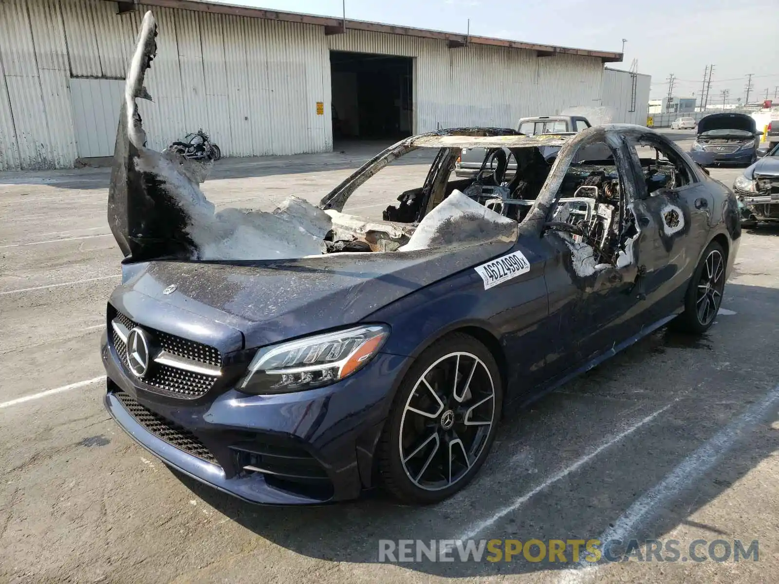 2 Photograph of a damaged car WDDWF8DB4KR505708 MERCEDES-BENZ C CLASS 2019