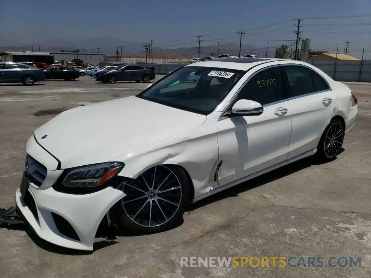 2 Photograph of a damaged car WDDWF8DB5KR460620 MERCEDES-BENZ C-CLASS 2019