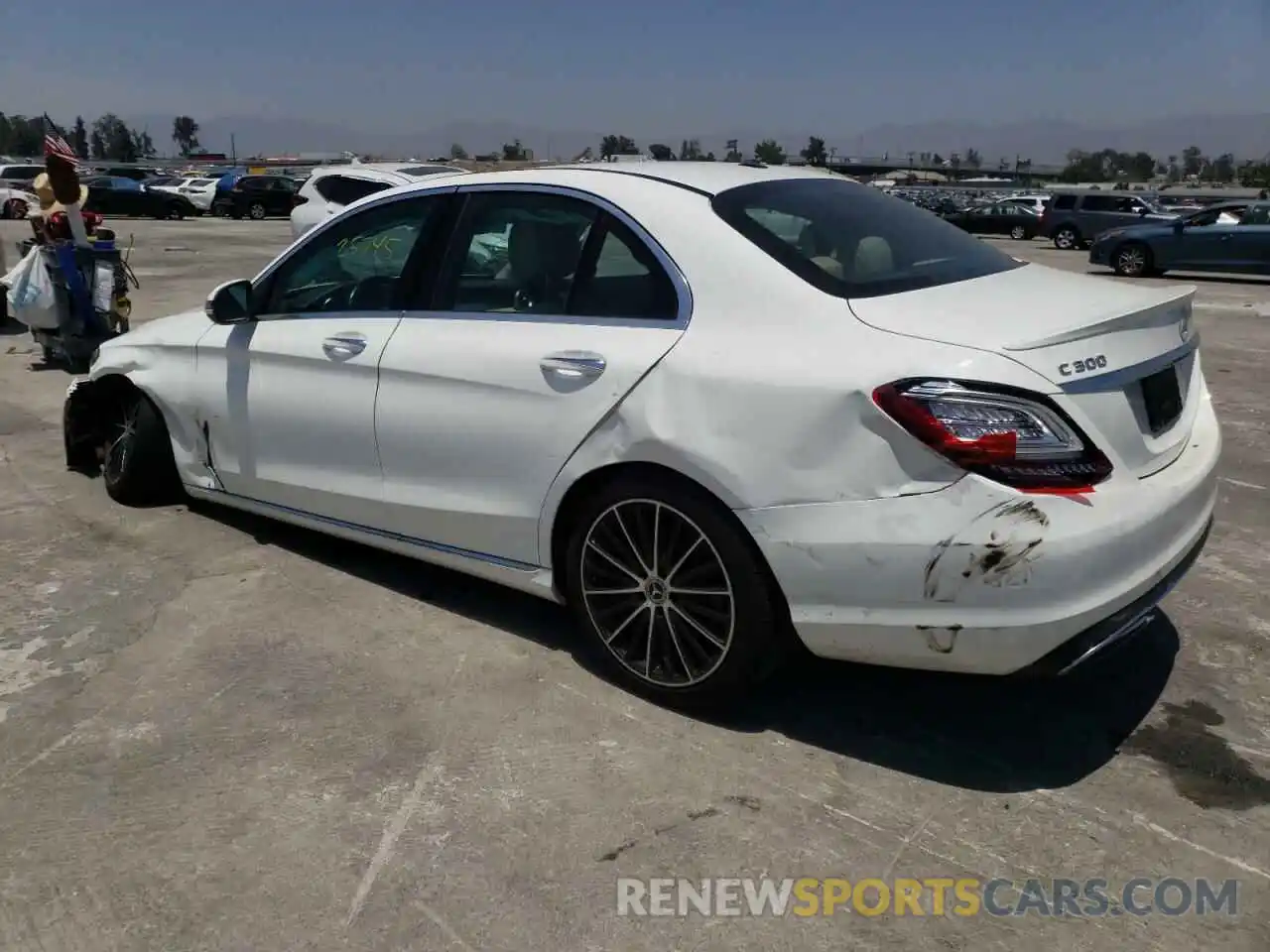 3 Photograph of a damaged car WDDWF8DB5KR460620 MERCEDES-BENZ C-CLASS 2019