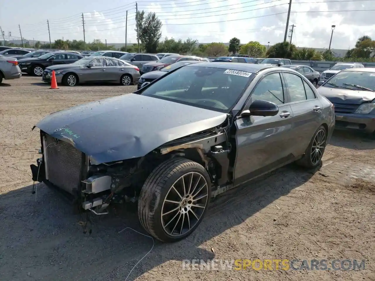 2 Photograph of a damaged car WDDWF8DB5KR515941 MERCEDES-BENZ C-CLASS 2019