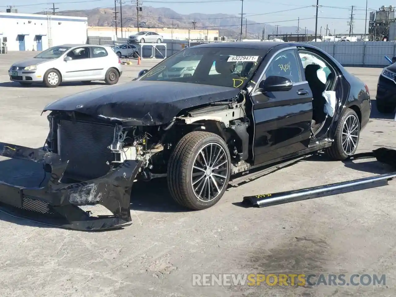 2 Photograph of a damaged car WDDWF8DB6KR457970 MERCEDES-BENZ C-CLASS 2019