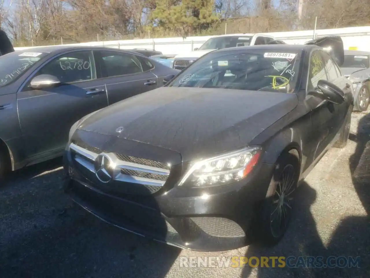 2 Photograph of a damaged car WDDWF8DB6KR463431 MERCEDES-BENZ C-CLASS 2019