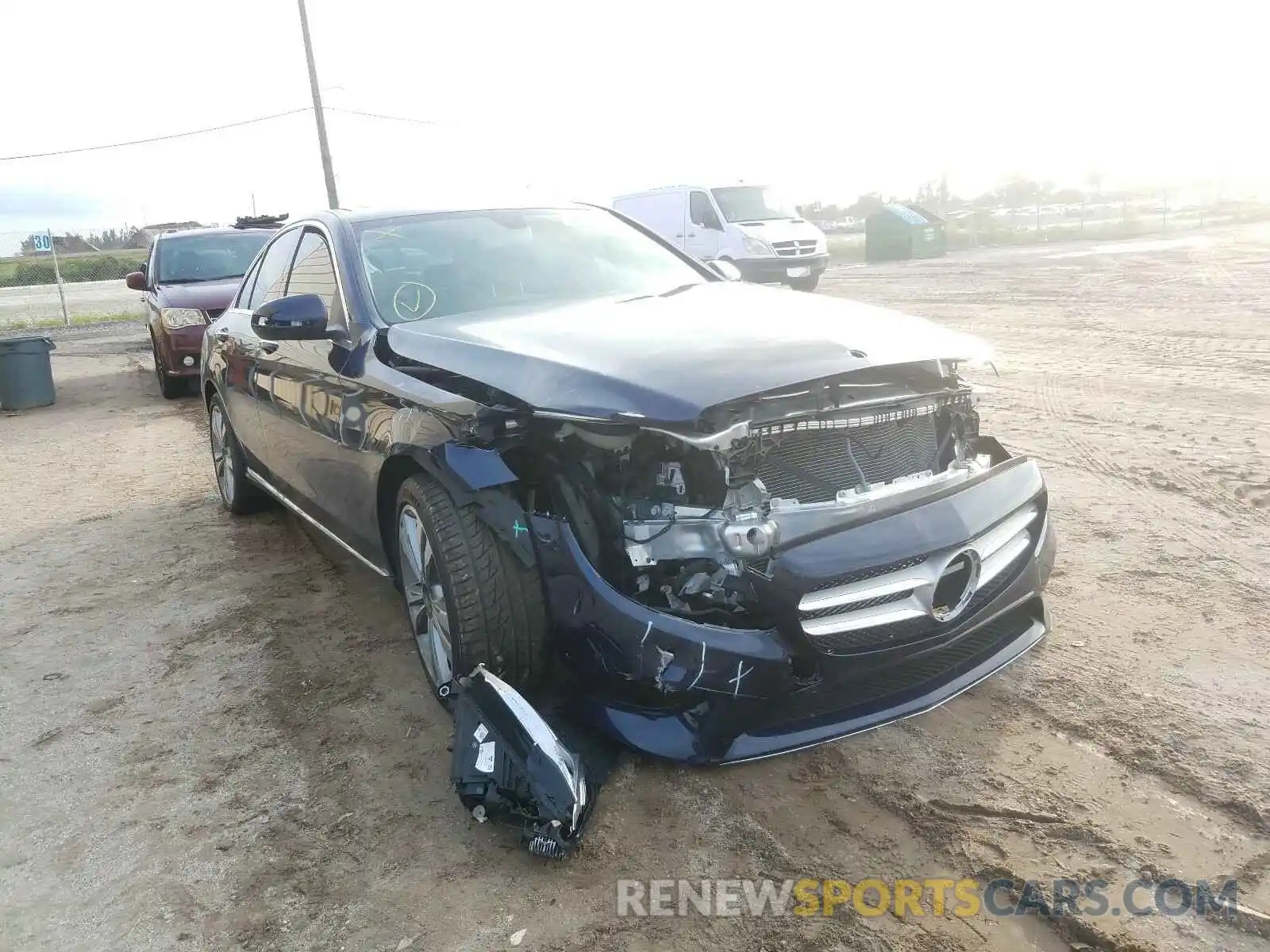 1 Photograph of a damaged car WDDWF8DB7KR481212 MERCEDES-BENZ C CLASS 2019