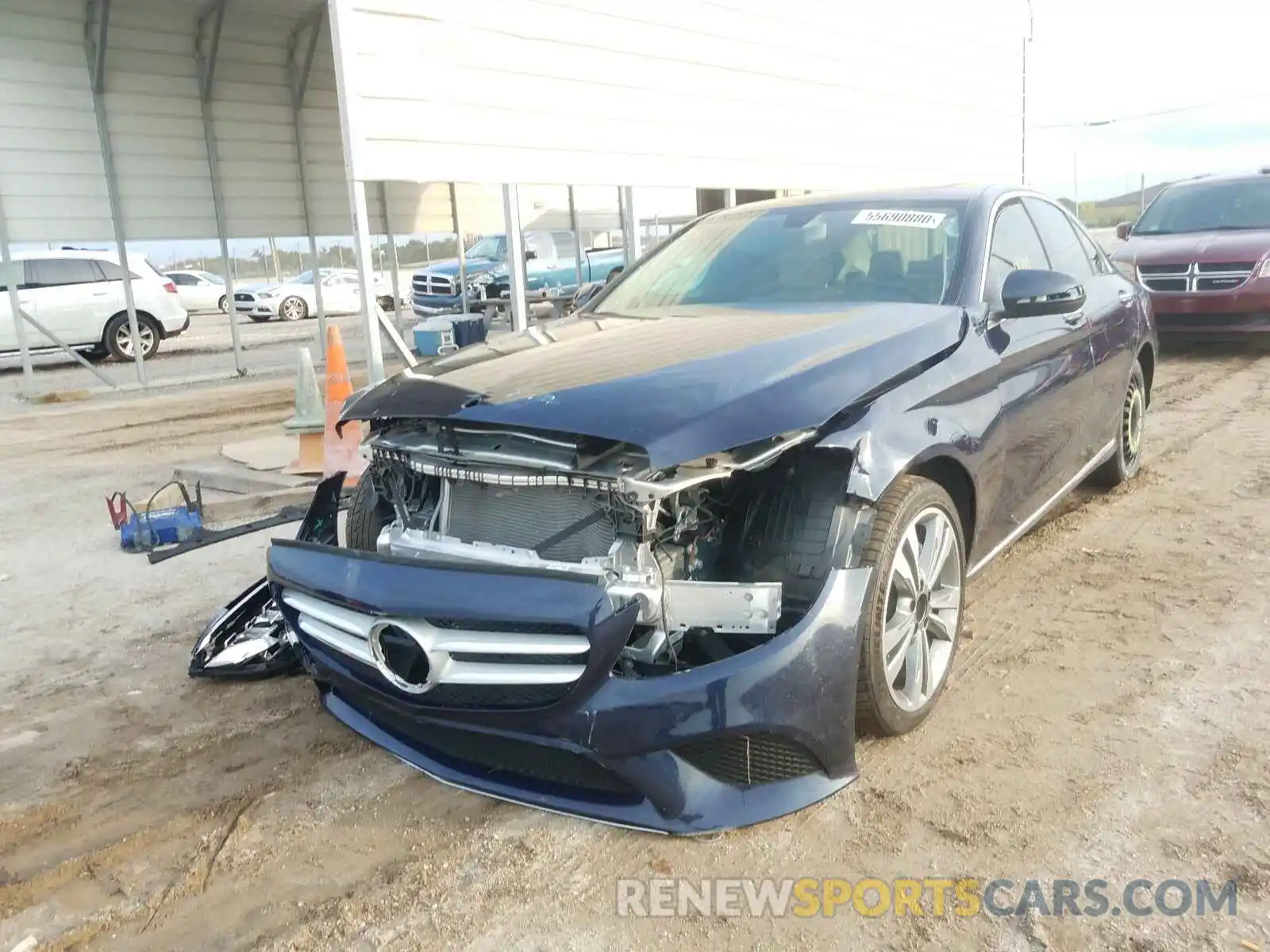 2 Photograph of a damaged car WDDWF8DB7KR481212 MERCEDES-BENZ C CLASS 2019