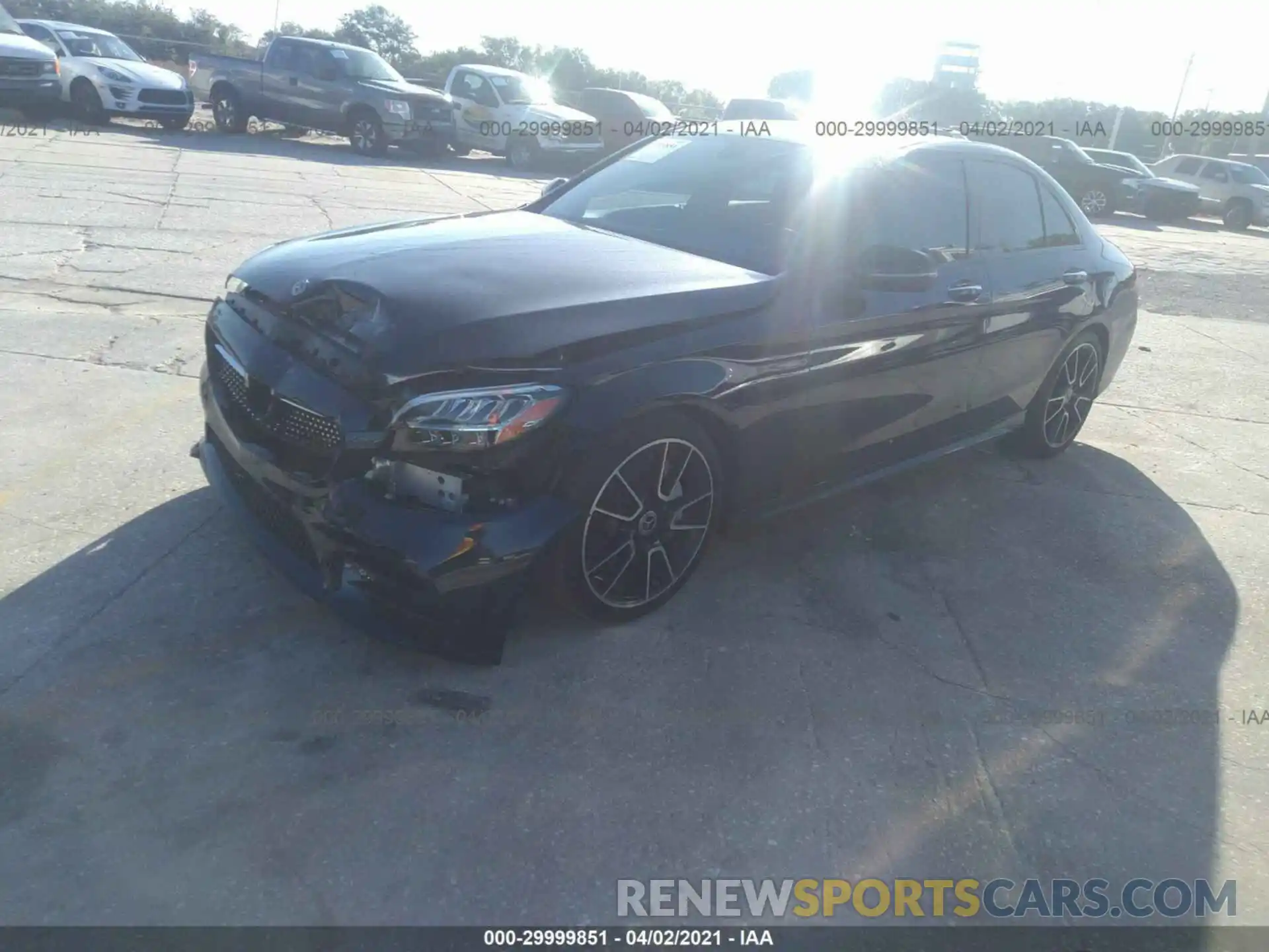 2 Photograph of a damaged car WDDWF8DB7KR503967 MERCEDES-BENZ C-CLASS 2019