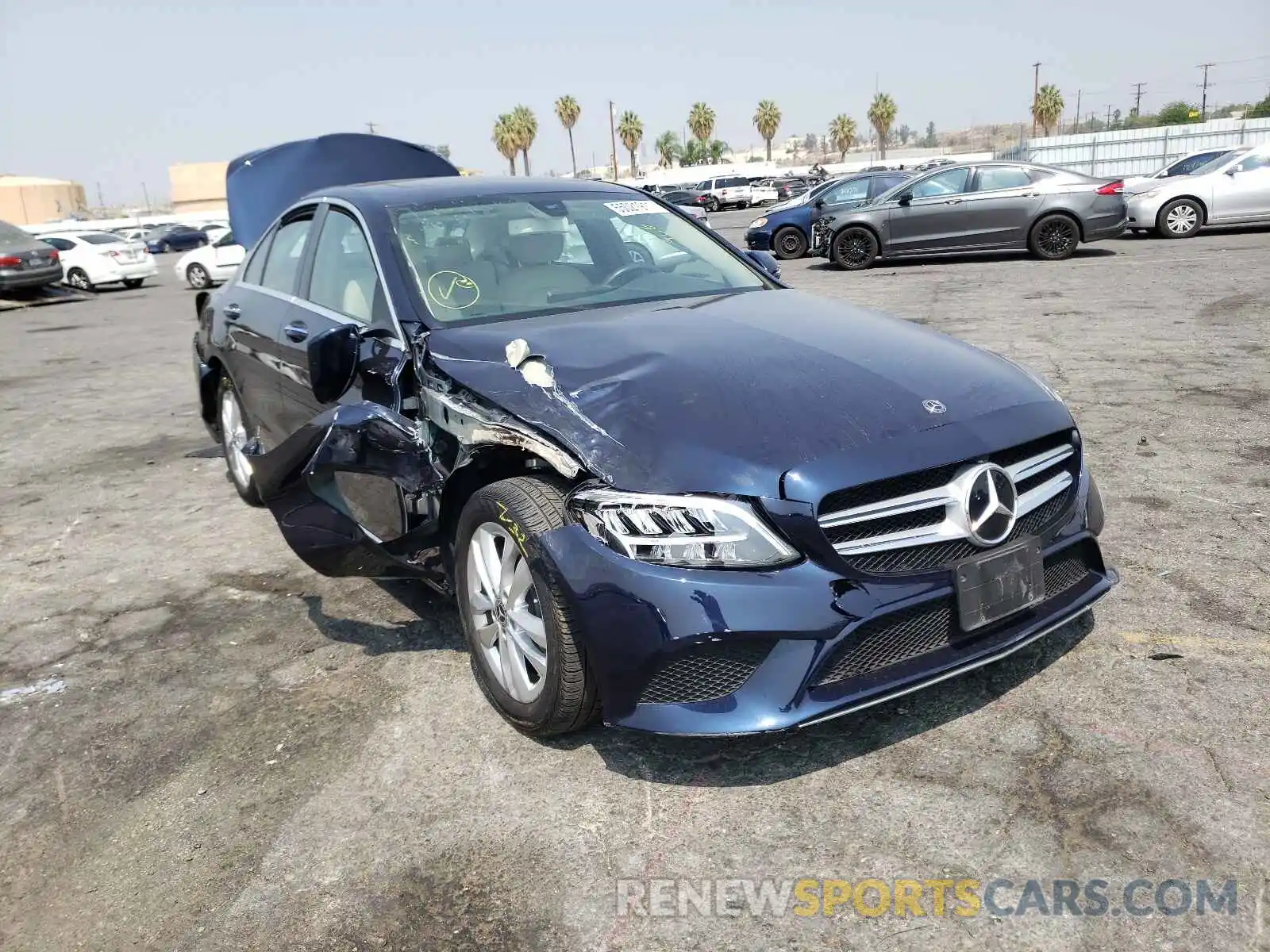 1 Photograph of a damaged car WDDWF8DB7KR516282 MERCEDES-BENZ C-CLASS 2019