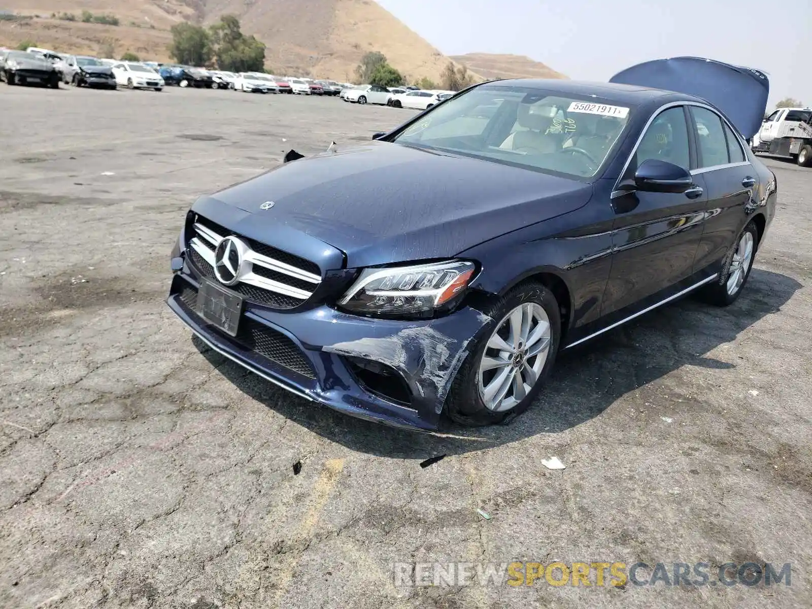 2 Photograph of a damaged car WDDWF8DB7KR516282 MERCEDES-BENZ C-CLASS 2019