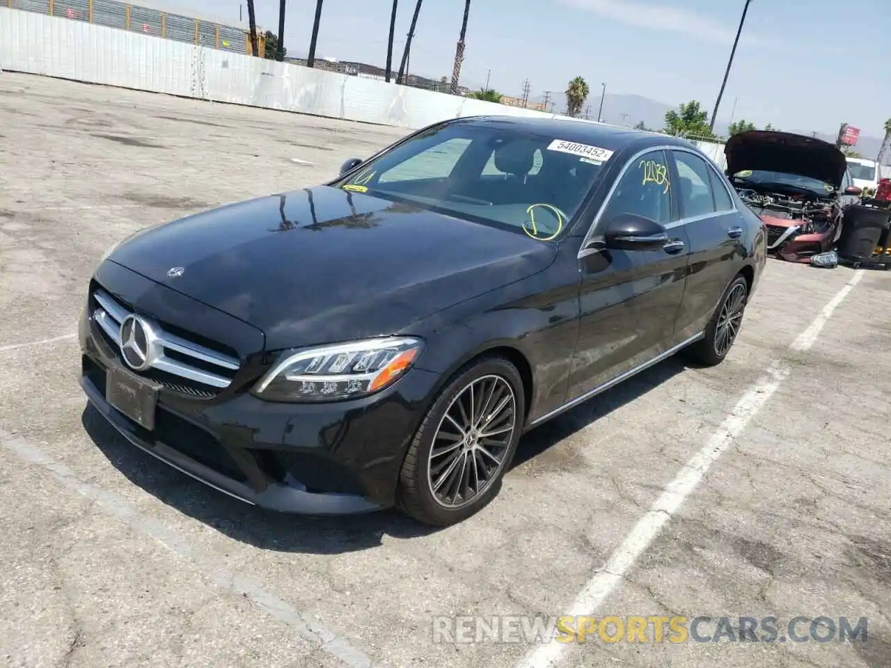 2 Photograph of a damaged car WDDWF8DB9KR519314 MERCEDES-BENZ C-CLASS 2019