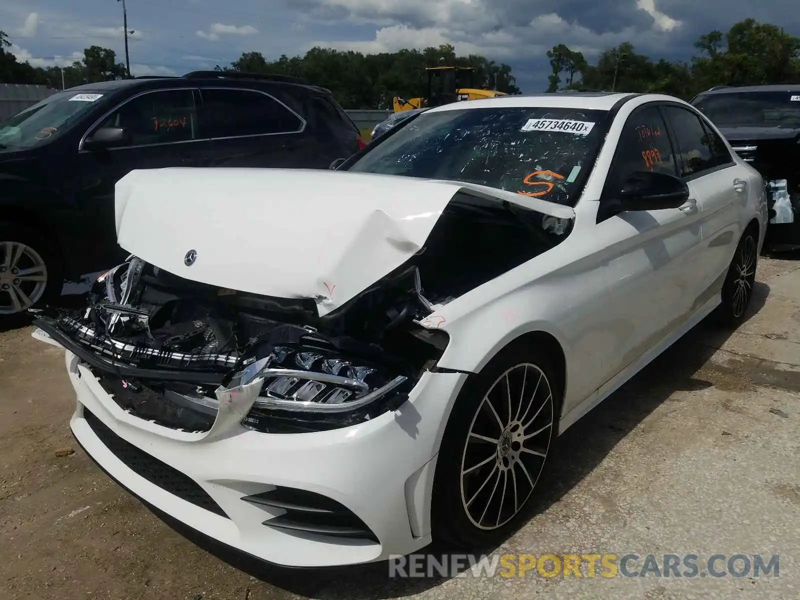 2 Photograph of a damaged car WDDWF8DBXKR482354 MERCEDES-BENZ C CLASS 2019