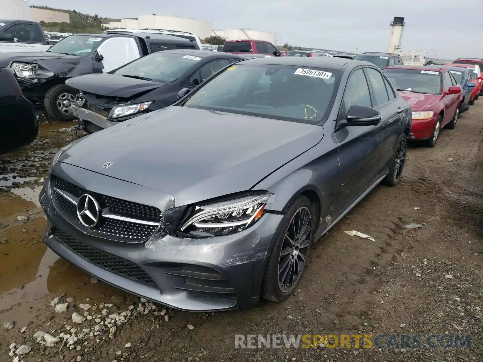 2 Photograph of a damaged car WDDWF8DBXKR505549 MERCEDES-BENZ C CLASS 2019