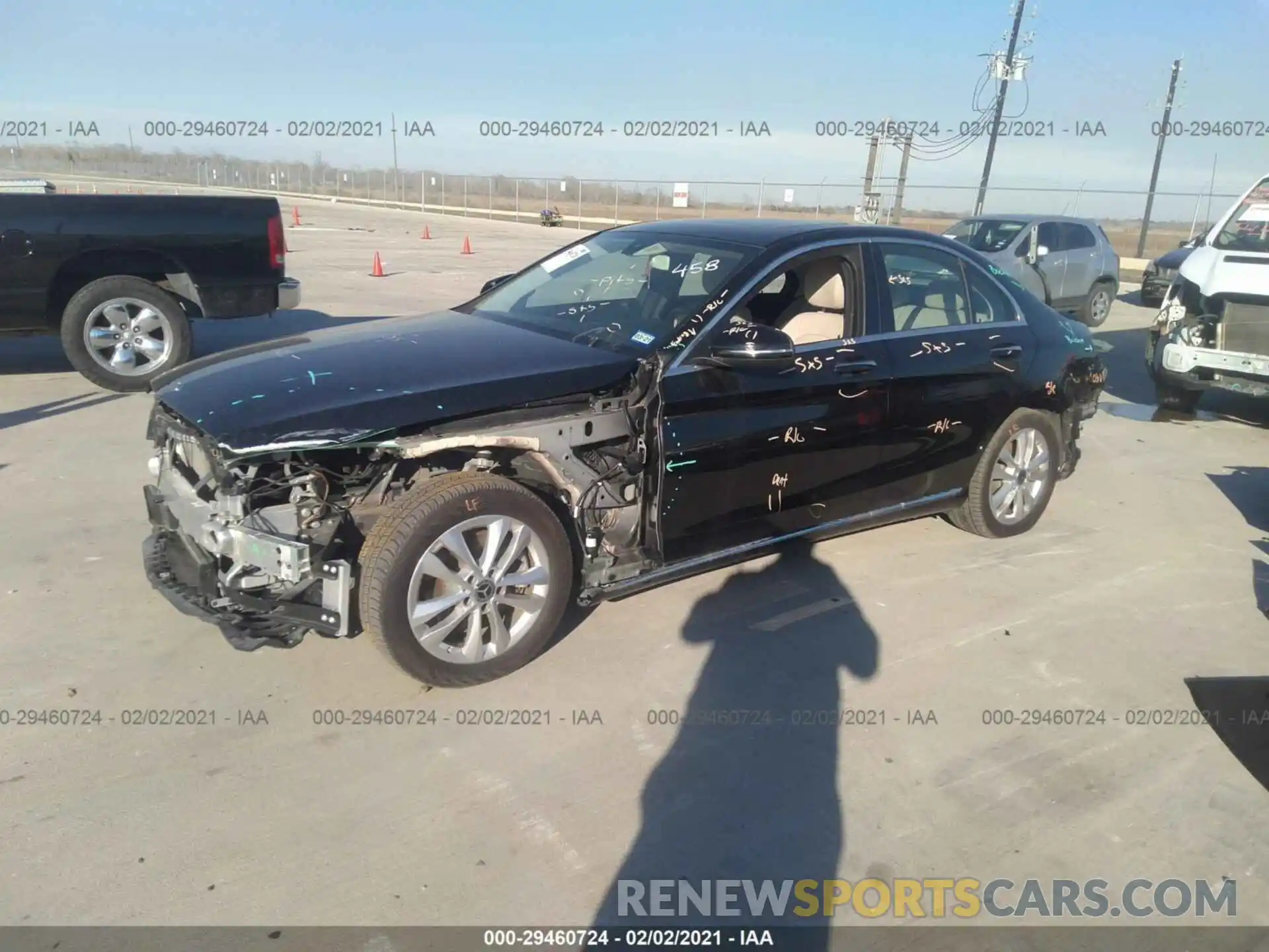 2 Photograph of a damaged car WDDWF8DBXKR514381 MERCEDES-BENZ C-CLASS 2019