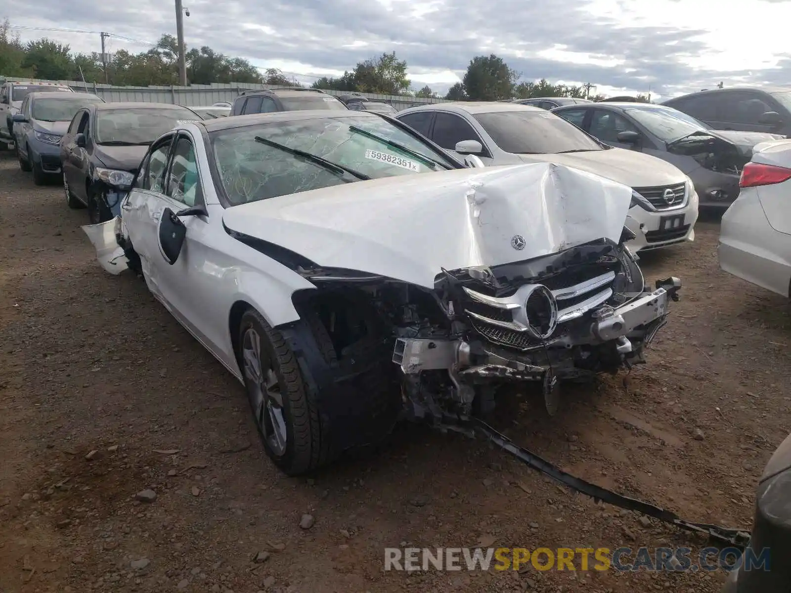 1 Photograph of a damaged car WDDWF8EB0KR479803 MERCEDES-BENZ C-CLASS 2019