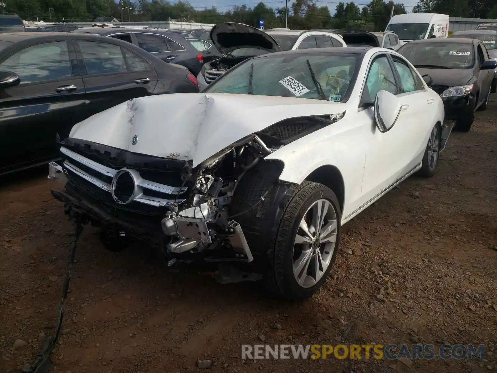 2 Photograph of a damaged car WDDWF8EB0KR479803 MERCEDES-BENZ C-CLASS 2019