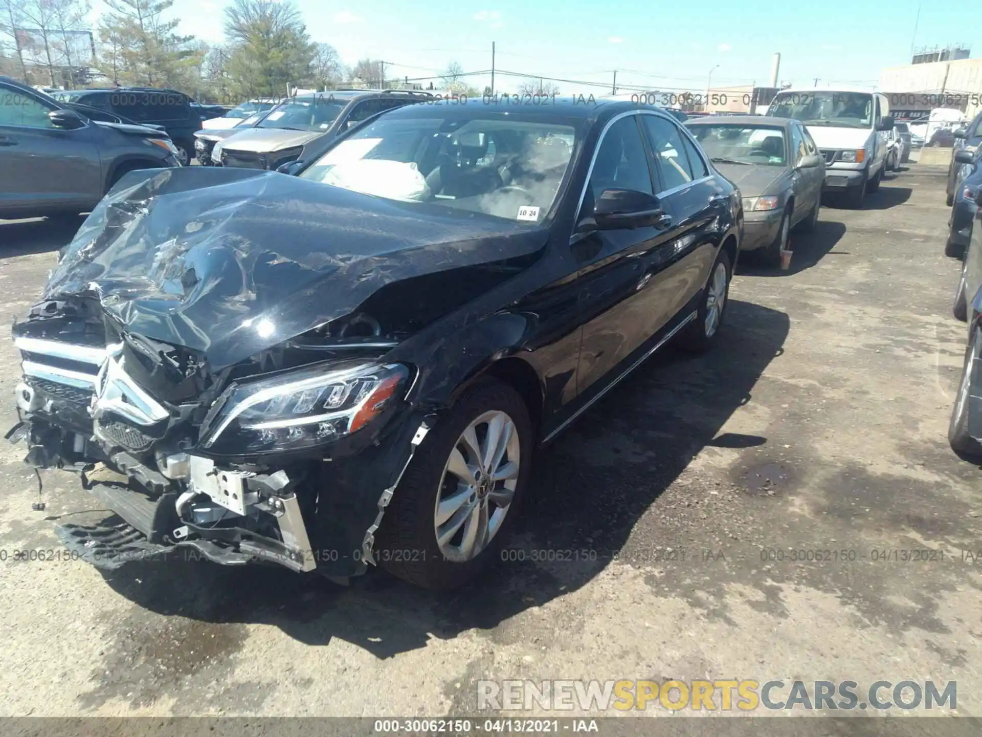 2 Photograph of a damaged car WDDWF8EB1KR512856 MERCEDES-BENZ C-CLASS 2019