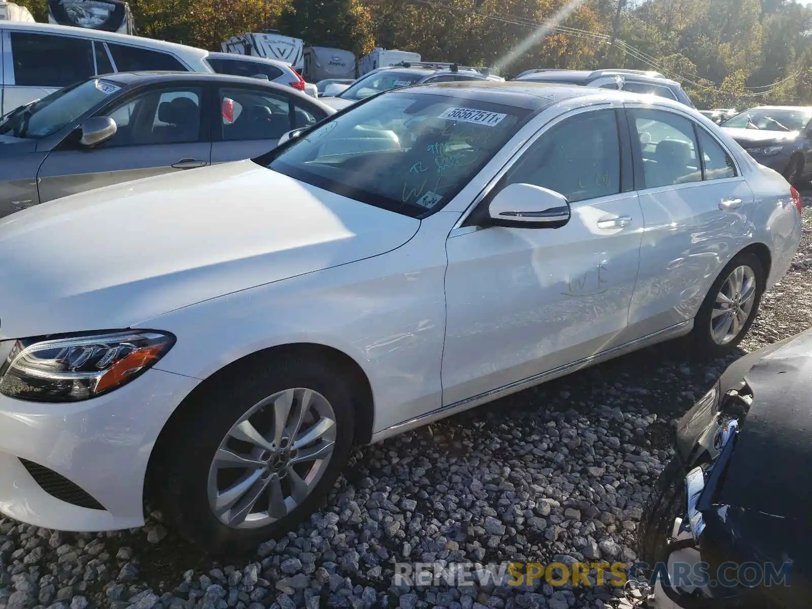 2 Photograph of a damaged car WDDWF8EB3KR481688 MERCEDES-BENZ C-CLASS 2019