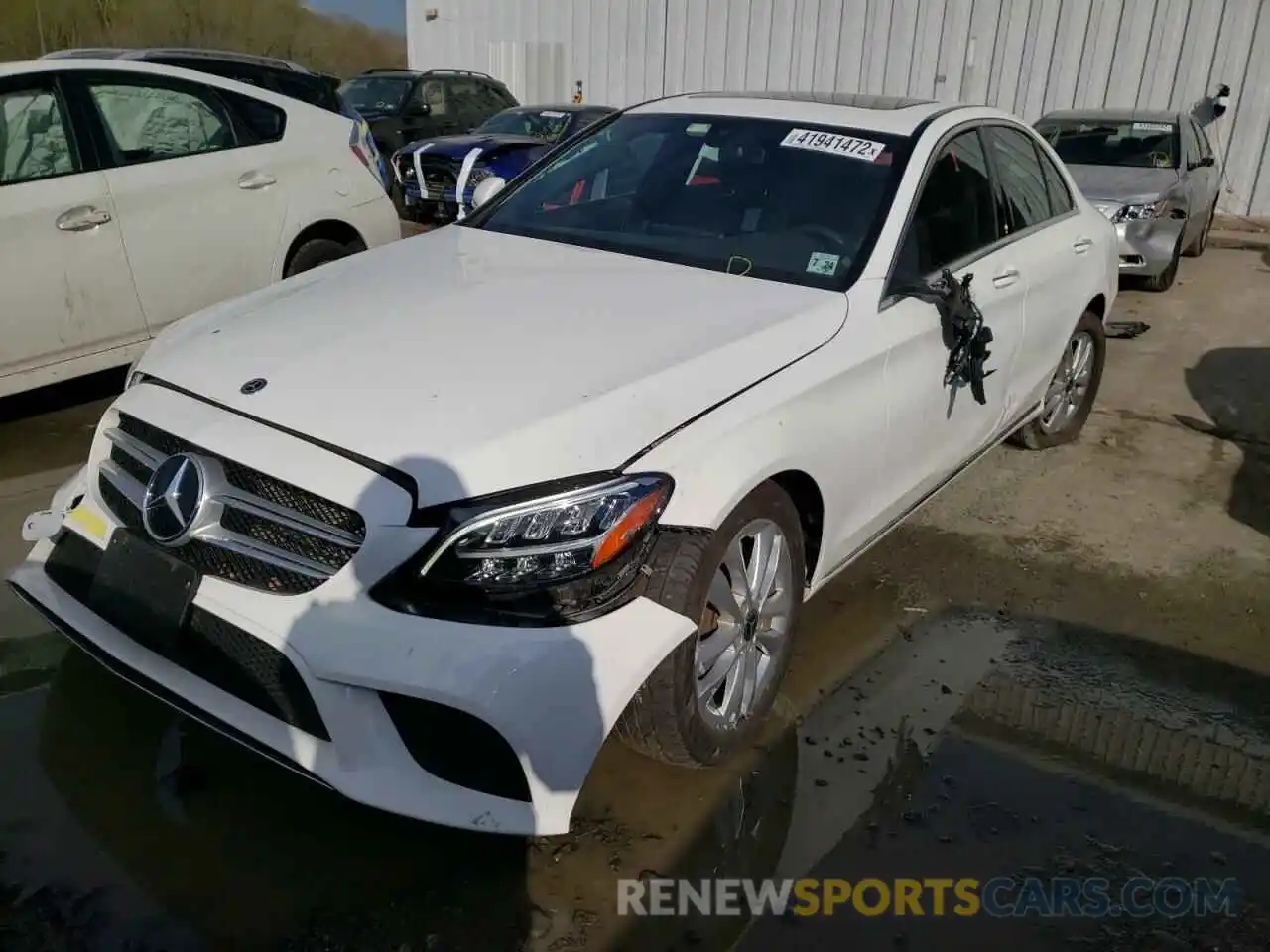 2 Photograph of a damaged car WDDWF8EB3KR514933 MERCEDES-BENZ C-CLASS 2019