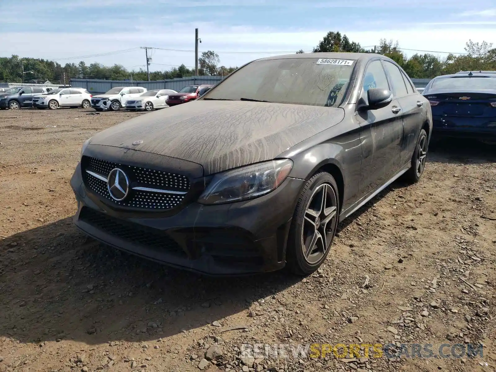 2 Фотография поврежденного автомобиля WDDWF8EB4KR519185 MERCEDES-BENZ C-CLASS 2019