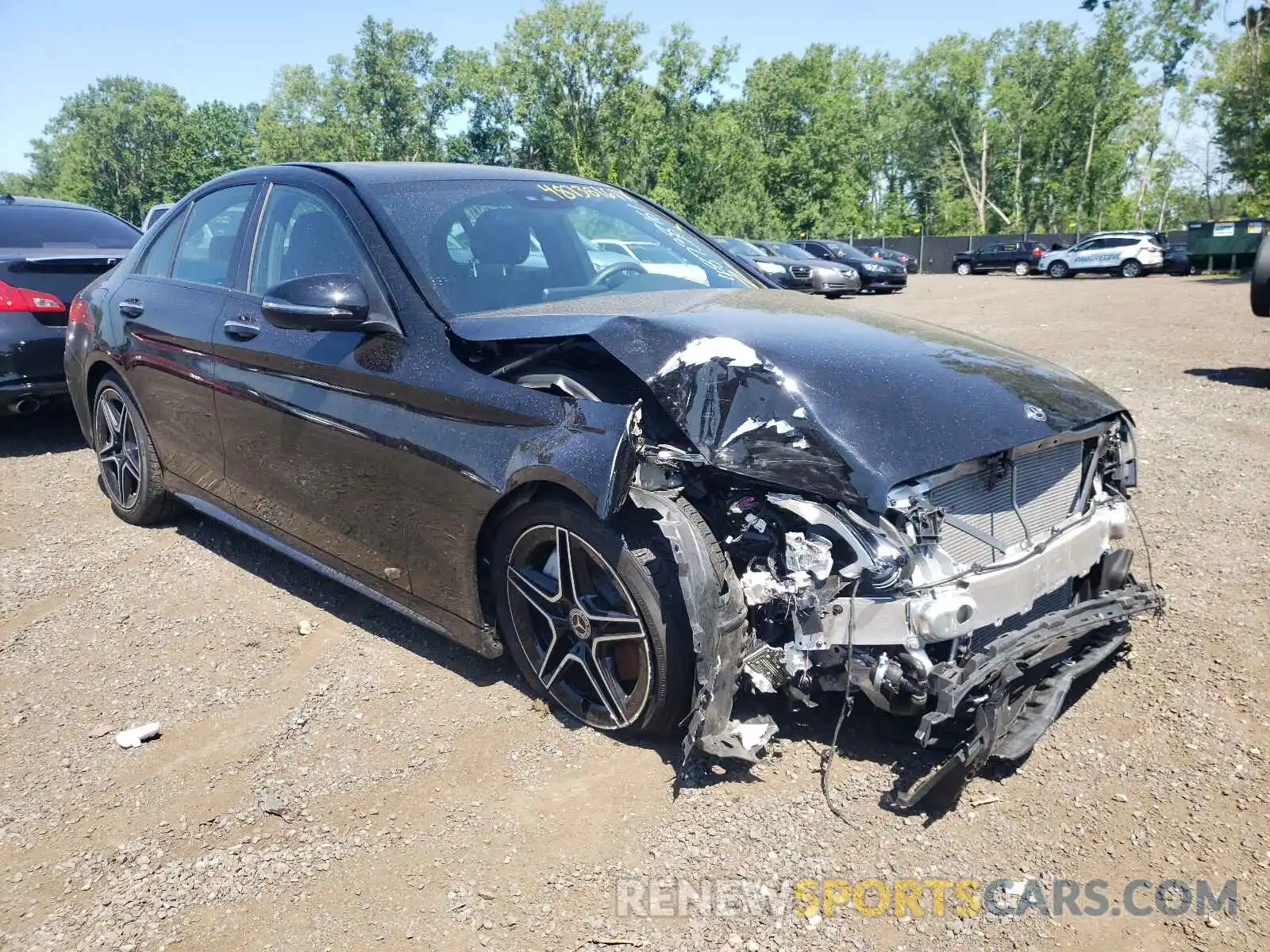 1 Photograph of a damaged car WDDWF8EB6KR513050 MERCEDES-BENZ C-CLASS 2019