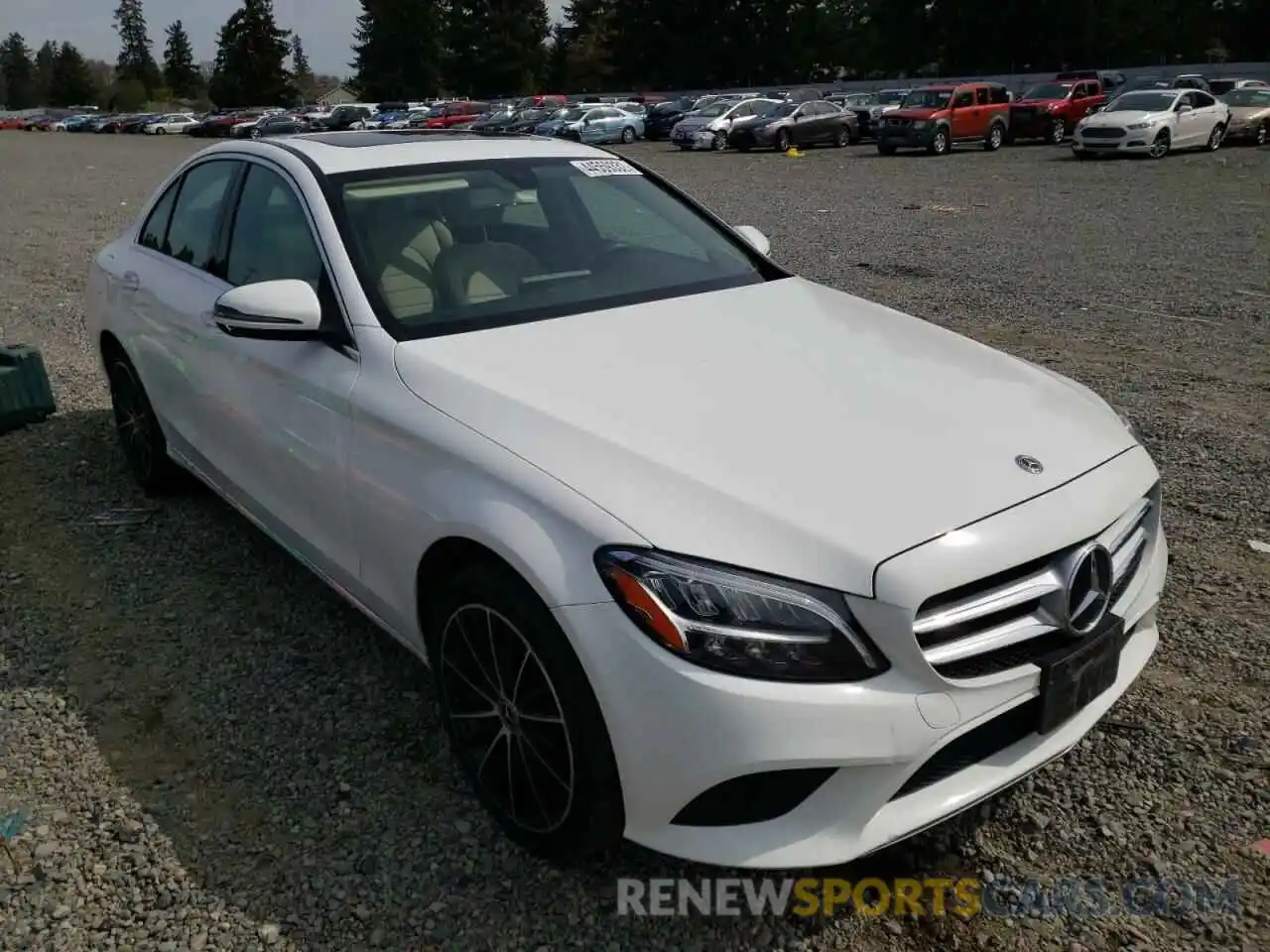 1 Photograph of a damaged car WDDWF8EB6KR519348 MERCEDES-BENZ C-CLASS 2019