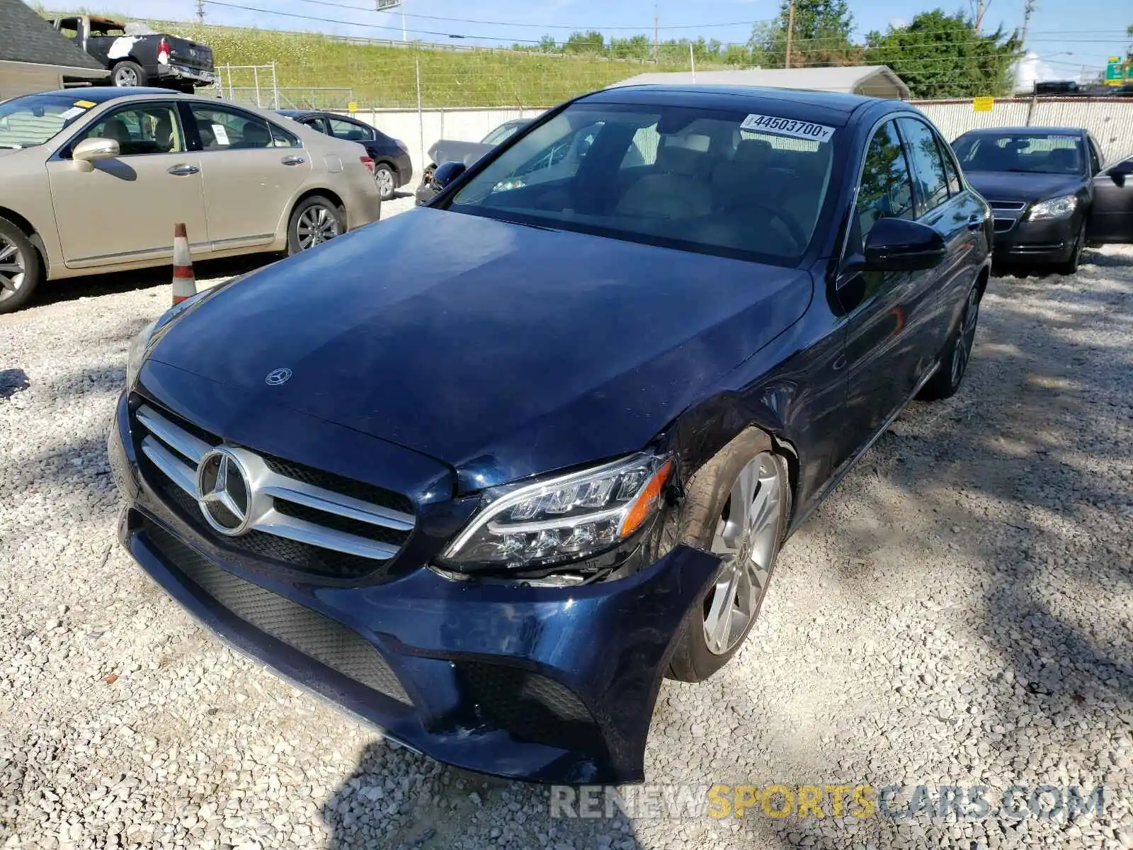 2 Photograph of a damaged car WDDWF8EB7KR466868 MERCEDES-BENZ C CLASS 2019