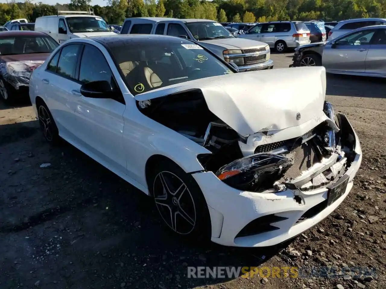 1 Photograph of a damaged car WDDWF8EB7KR483976 MERCEDES-BENZ C-CLASS 2019