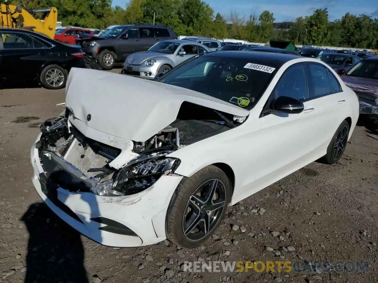 2 Photograph of a damaged car WDDWF8EB7KR483976 MERCEDES-BENZ C-CLASS 2019