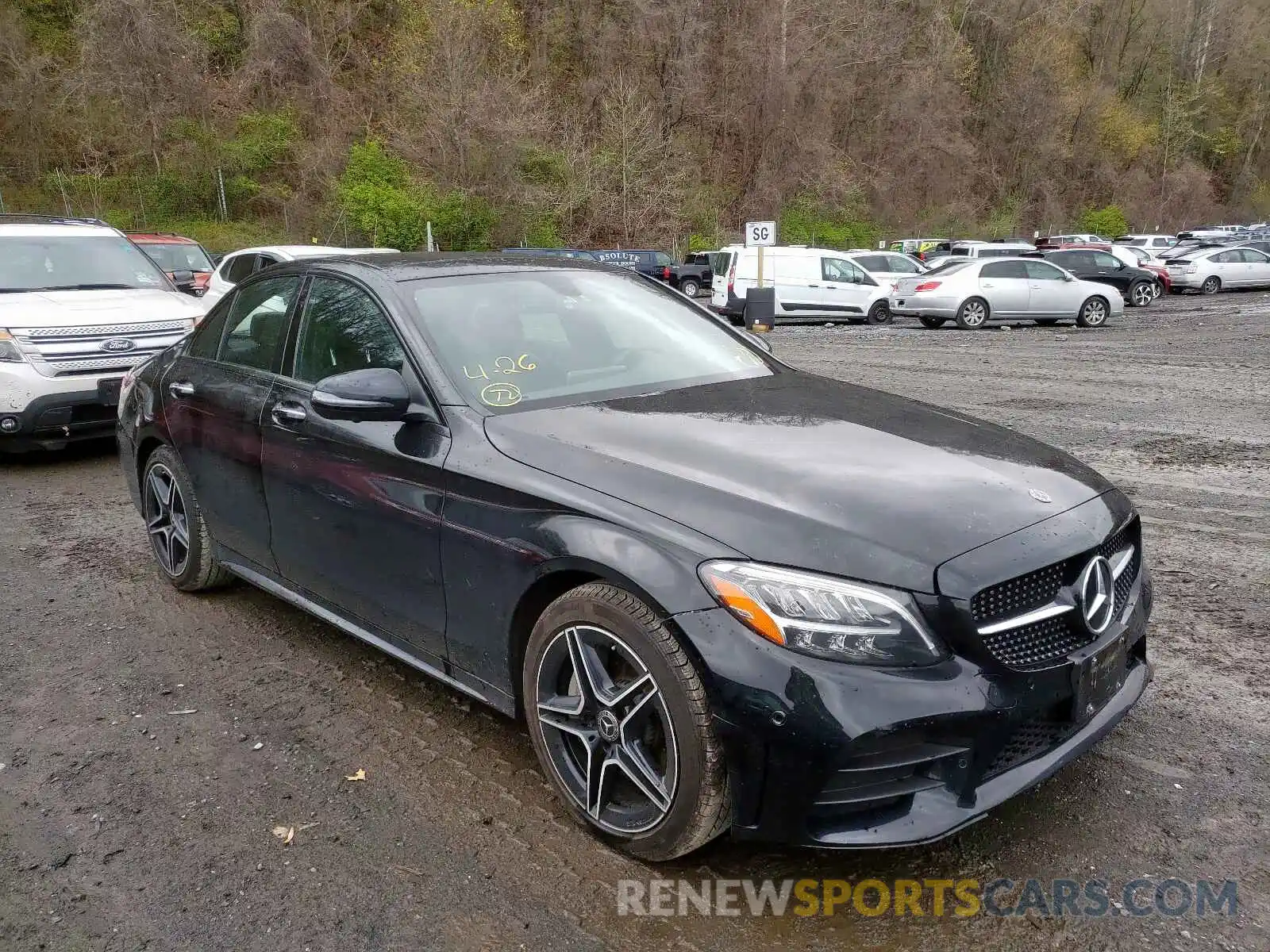 1 Photograph of a damaged car WDDWF8EB7KR504003 MERCEDES-BENZ C CLASS 2019