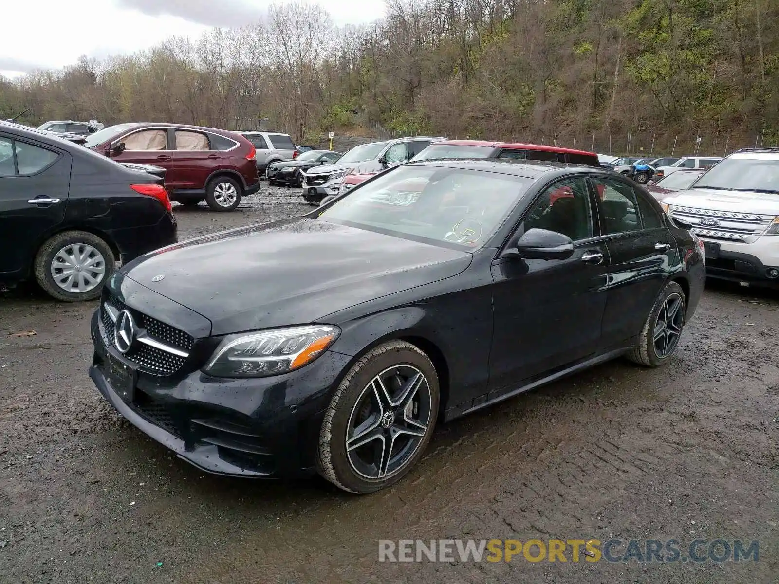 2 Photograph of a damaged car WDDWF8EB7KR504003 MERCEDES-BENZ C CLASS 2019